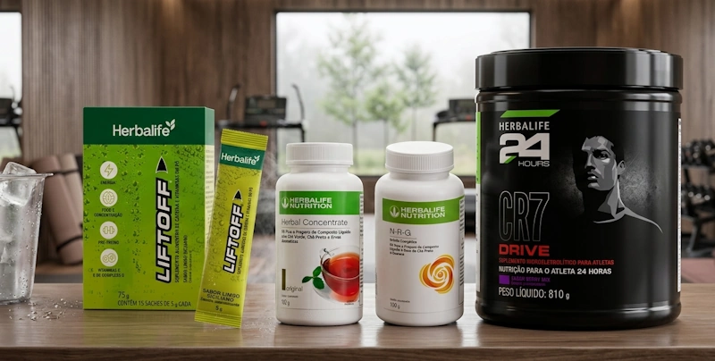 Produtos Herbalife na Academia