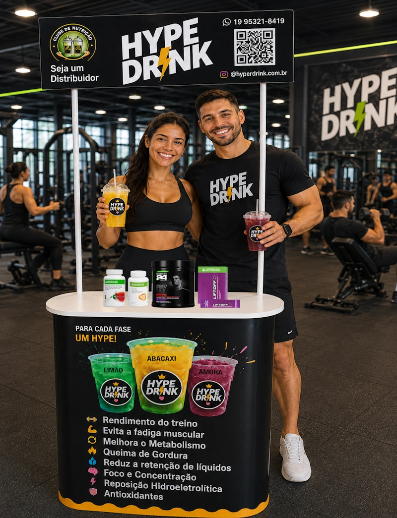 Divulgação Hype Drink Academias
